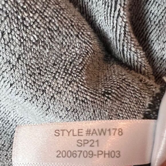 J. Crew Terry Cloth Fuzzy Soft Fleece Pullover Top Grey Navy Size Small - Picture 8 of 10